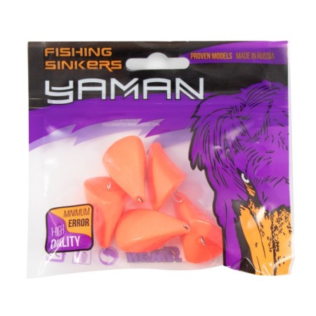 Cargo of a bullet exentric painted pissy Yaman 5 pcs., 52 g, orange-4