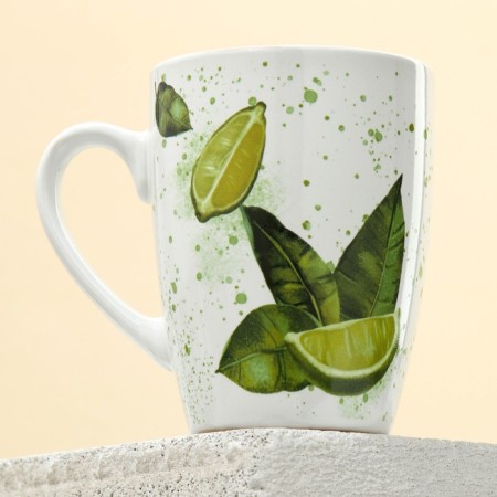Ceramic Lime Ceramic mug, 350 ml, white color-1