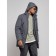 Lenced male winter park, size 58, dark gray color