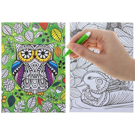 Coloring - anti -stress, cards "Fairytale Garden" A6-1