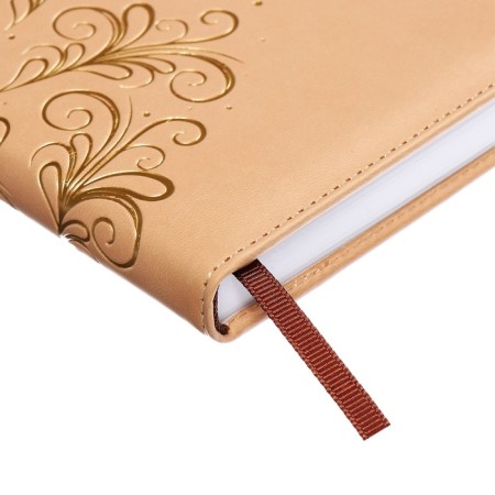 The diary is low, the PVC cover, A5 format, 140 l, cell, with a strap, beige-2