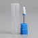 Ceramic milling cutter for the “cone” manicure, medium cut, 6 × 13 mm, in a plastic case, white color