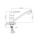 BouOU B8282-14 kitchen mixer, 225 mm pour, 40 mm cartridge, brass, chrome