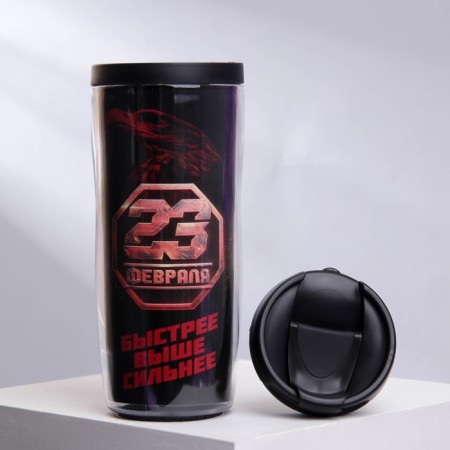 The thermostat with the insert “Faster! Above! Stronger! ”, 350 ml-2