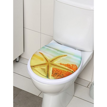 The toilet seat with the lid of the share "Beach with a star", 40 × 37 cm, soft-1