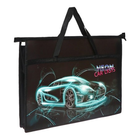 A3 folder with handles Lightning plastic on top of 50 mm 470 x 335 mm "Neon Car 2023", PM-A3-26
