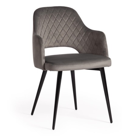 Valkyria Mod chair. 711 fabric/metal, 55x55x80cm, gray 26/black