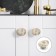 Handle button cappio, zinc, d = 35 mm, white/gold color