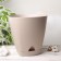 Flower pot with basal watering amsterdam, 8 l, color milk chocolate