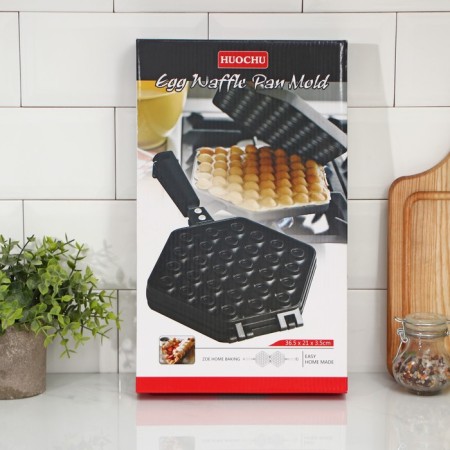The pan -double “nuts”, 40 × 21 × 3.3 cm, plastic handle, black color-8