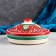 Maslenka Rishtan ceramics "Patterns", 17 cm, red