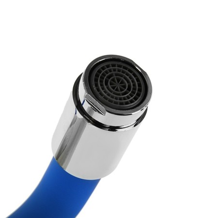 Accoona A9890M kitchen mixer, single -leaf, silicone spout, blue/chromium-2