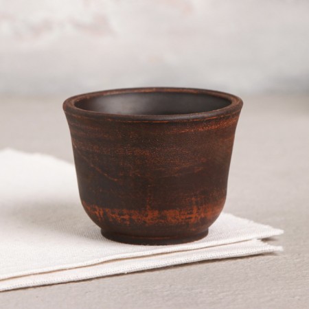 Saucer, smooth, red clay, 170 ml