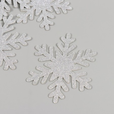Decor for creativity "Snowflake" silver, d-10 cm (set 5 pcs)-1