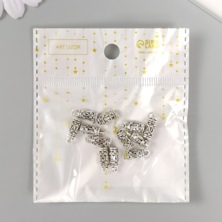Counter Metal for creativity "Balls and loops" silver G077B768 1.3x0.5 cm-4