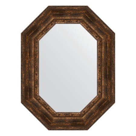 Mirror in a baguette frame, an aged tree with an ornament of 120 mm, 62x82 cm