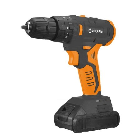Drill-shuruvret "WHIL" Da-18l-2KU/B, 18 V, 2x2 Ah, Li-Ion, 45 Nm, BZP 10 mm, Brighting