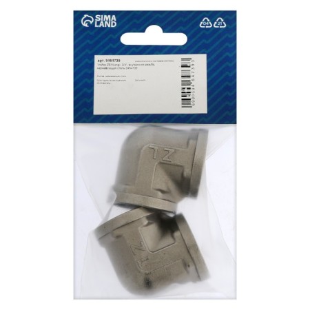 Zein corner, 3/4 ", internal thread, stainless steel, packing 2 pcs.-4