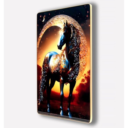Acrylic painting "Lunar horse" 60x39.5 cm-1