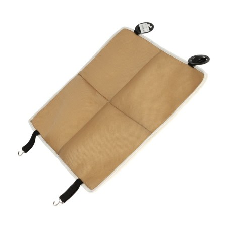 Kitting in the front seat, natural wool, short pile, white-9