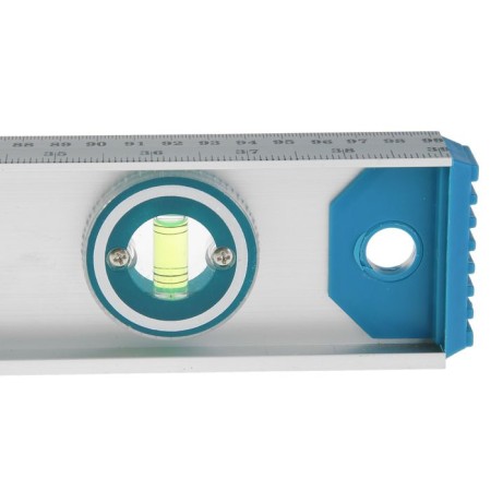 Aluminum level hobbi, skeleton, 3 ampoules, magnet, 100 cm, 1 rotary-3