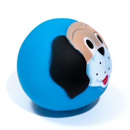 Игрушка пищащая "Песик" для собак, 7 см, синяя-1