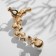Earring "Kaff" Pearl treasure, white color in gold