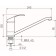 Kitchen mixer RMS SL128-004F-25, single-leaf, medium surge, on a nut, chrome