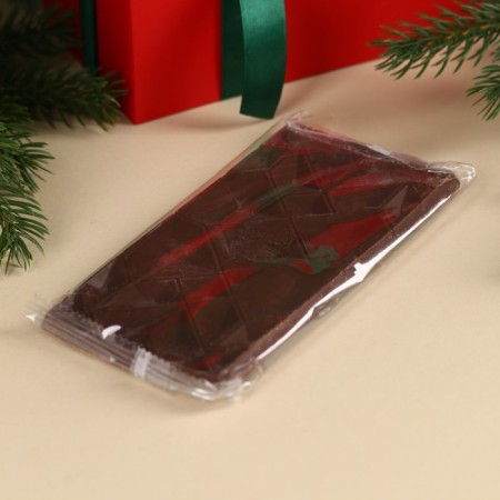 New Year! Gift set "New Year's Magic": black tea with thyme 50 g, milk chocolate 70 g.-1