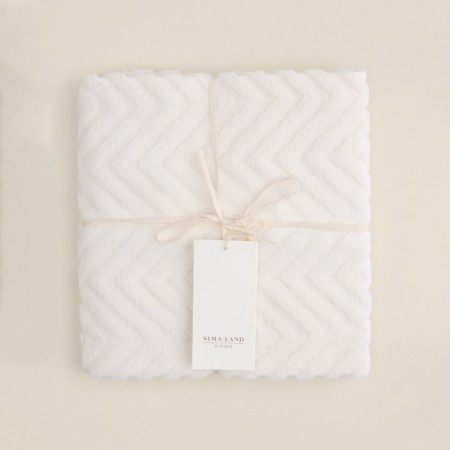 Trure -colored towel SL Home: Geometry "Blanc de Blanc" 50x90 cm, 83% cotton, 17% linen, 500 g/m2-6