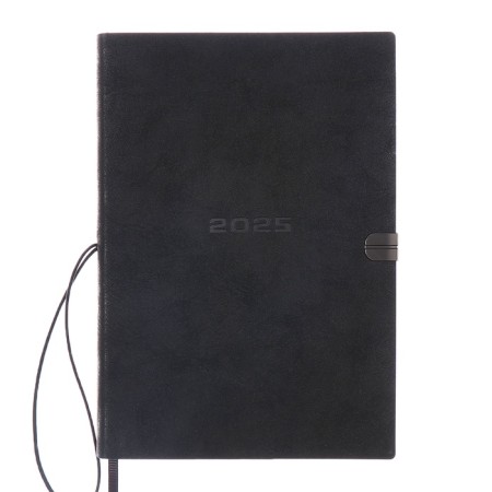 Dated diary 2025, A5, 176 sheets of Escalada, soft cover cover, pancake embossing, liesse, block 70 g/m2, black-2