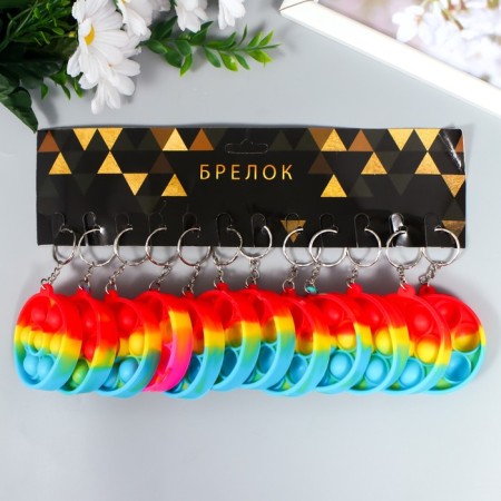 Trick rubber anti -stress (endless pipe) "Multi -colored" mix 5.5x5x1.3 cm-2