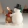 Polystone souvenir "Snowman with a Christmas tree and a bunny" 9x6.5x10 cm