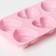 The baking uniform “Heart in the heart”, silicone, 17 × 30 cm, 6 cells (8 × 7.3 cm), pink color