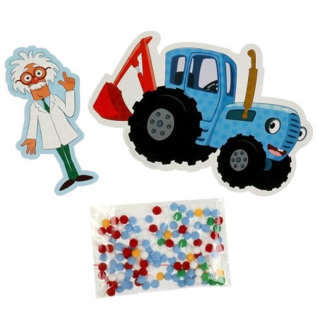 Figure applique Figure "Blue Tractor" 17 × 23 cm-1
