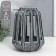 Ceramics candlestick for 1 candle "Lantern with cuts" Gray 19x14x14 cm