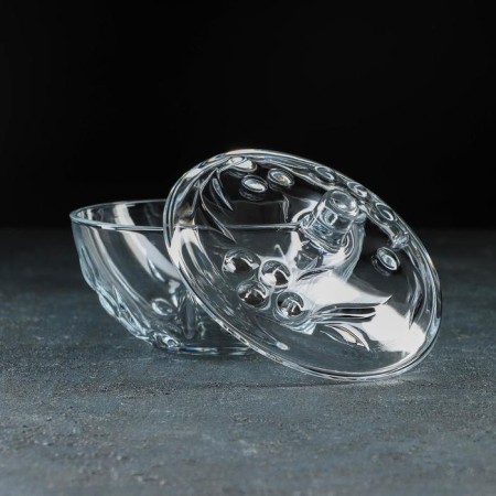 Glass Sugar Perla, 400 ml, with a lid-1