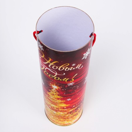 Gift box, red-gold tube 99x340mm-4
