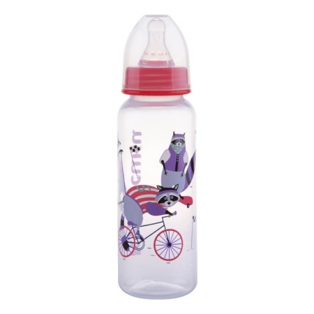A bottle with a lid and silicone nipple, 250 ml, color mix-7