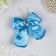 Bows on the handles of a wedding car, 4 pcs., Turquoise
