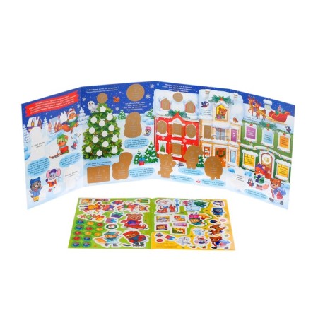 A book with a stroke layer and reusable stickers "New Year's riddles"-2