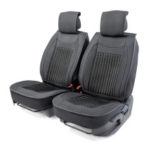 Frame caps for the front seats Car Performance, 2 pcs, Alcantara, Char
