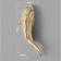 Wall decor, "fish" 16 x 5 cm, gold, left
