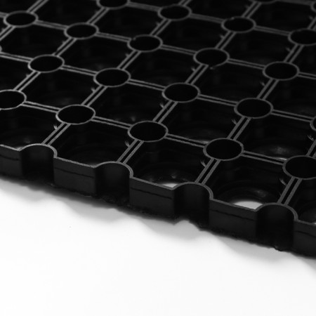 Muddy mud -bearded rug 40 × 60 × 2.2 cm, black color-2