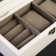 Casket wood 2 compartments for clocks and jewelry "Style" white 10.5x7x19.2 cm