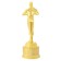 The award figure is male, Oscar, gold, 18 x 6 x 6 cm.