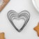 A set of forms for cutting the cookies “heart”, 5 pcs, 7.5 × 7.4 cm, silver color