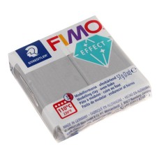Plastic - polymer clay, 57 g, Effect Metallic, silver metallic