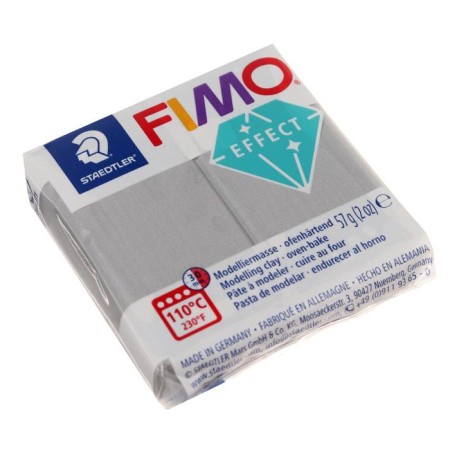 Plastic - polymer clay, 57 g, Effect Metallic, silver metallic
