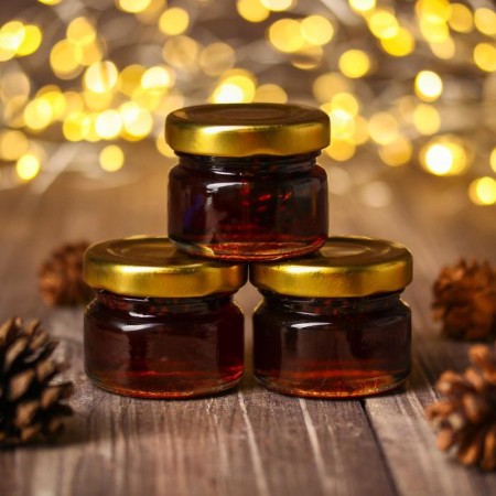 A set of jam with pine cones “bumps”: cranberries, lingonberries, ginger, 90 g (3 pcs. X 30 g).-2